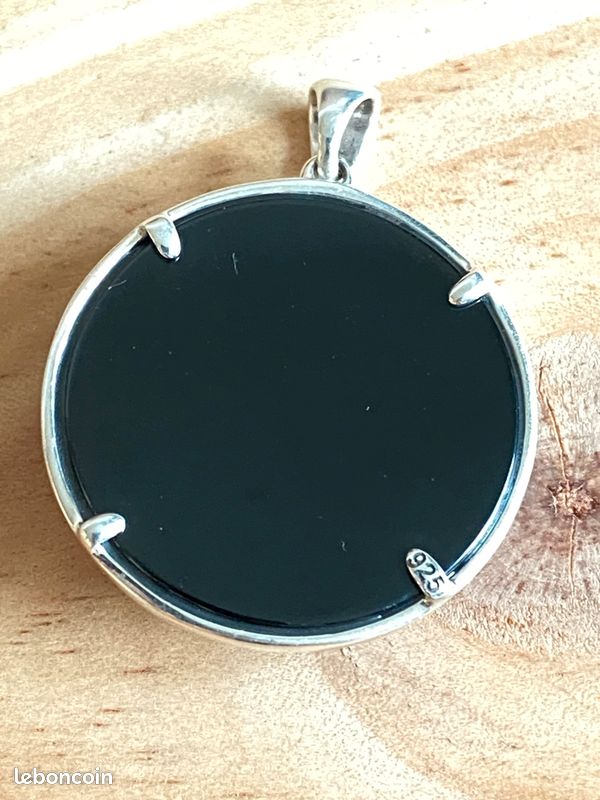 Pendentif en argent 925 avec onyx (image 6)