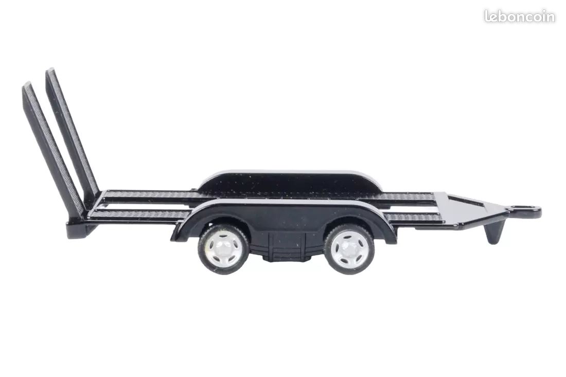 Lot de 4 remorques 1/43, plateau, porte-auto pour transport de voiture, 76081x4 - Collection