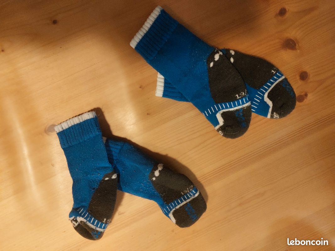 Lot 2 paires chaussettes ski 19-22 (image 1)