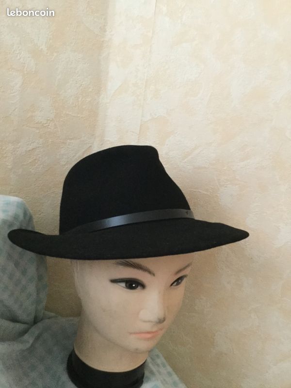 Chapeaux noir 100% laine fabriqué en Italie (image 2)