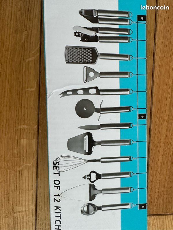 Set 12 ustensiles de cuisine inox avec barre - Kitchen Artist - NEUF (image 3)