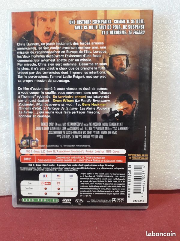 Dvd " en territoire ennemi " (image 2)