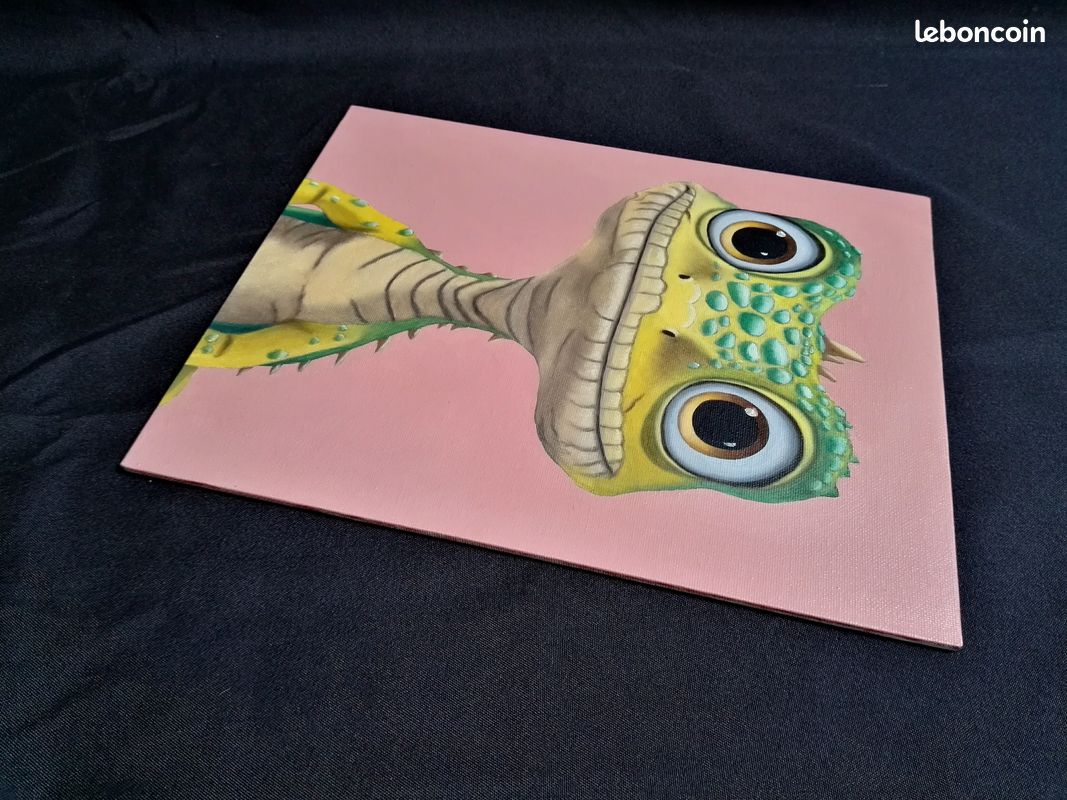 Peinture, caricature animaliere, huile sur toile format 24/30 cm (image 7)