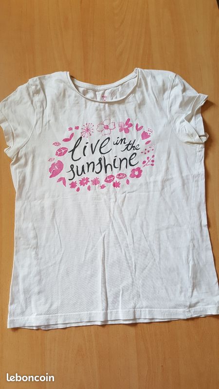 T shirt blanc 12 ans fille (image 1)