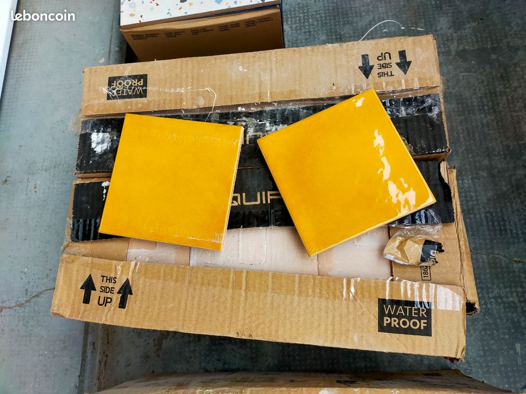 Faïence effet Zellige jaune moutarde (image 2)