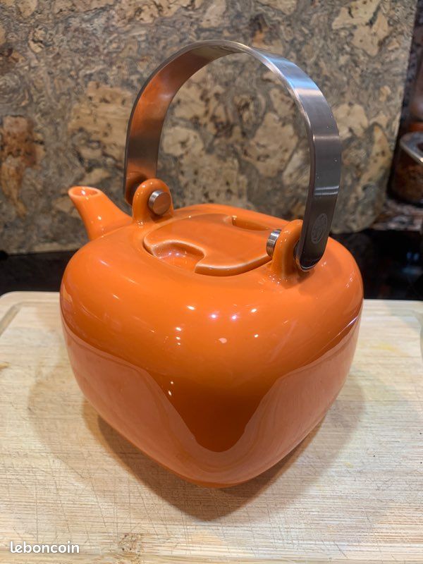 Très jolie théière en porcelaine orange (image 3)