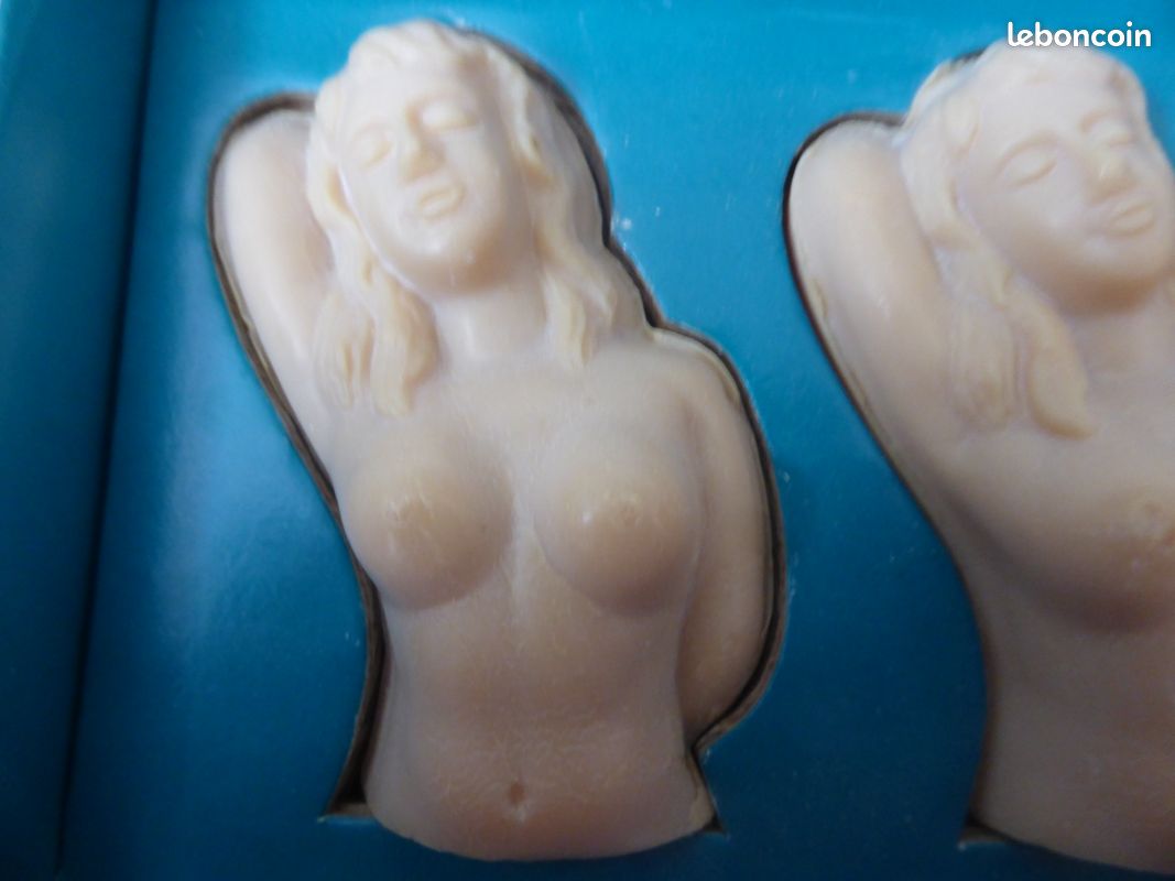 Lot De 4 Savons Vintage érotique – Pin Up Topless 60's – Pure Castille – Chadwick