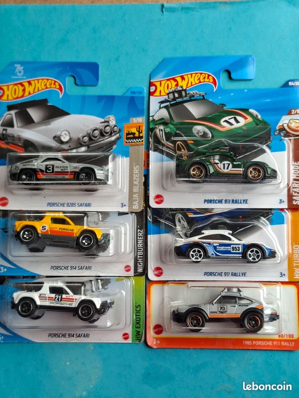 Lot x 6 Porsche safari Hot Wheels rallye rally (image 1)