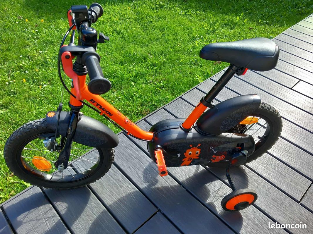 B Twin Taille Velo Ans VELO 14 POUCES 3-5 ANS 500 UNICORN