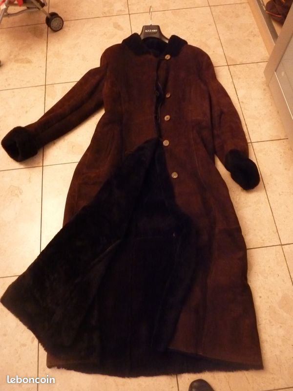 Manteau en peau 100% agneau retourné (PV94) (image 1)