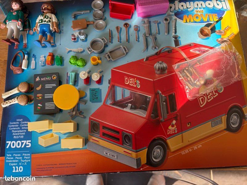 Playmobil The Movie - Food Truck De Del - Réf 70075 - Camionnette De Restauration - NEUF