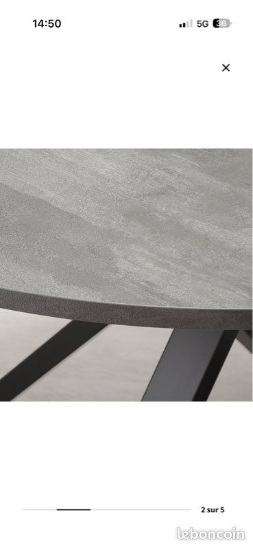 Table IKEA, gris foncé, 105 cm (image 5)