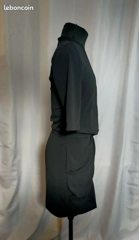 Robe IKKS En Coton Noir Doublée - Taille 34 FR (38I) - Occasion En Excellent état