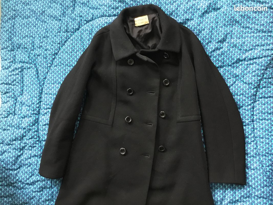 Manteau ancien vintage Lempereur Paris noir femme taille 38 (image 1)