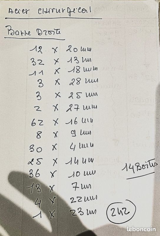 Lot PIERCINGS 1,6 acier chirurgical , 465 BARRES , 51 BOULES (pour pro ) (image 6)