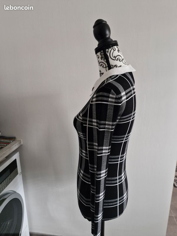 Haut à carreaux femme XS Morgan (image 3)