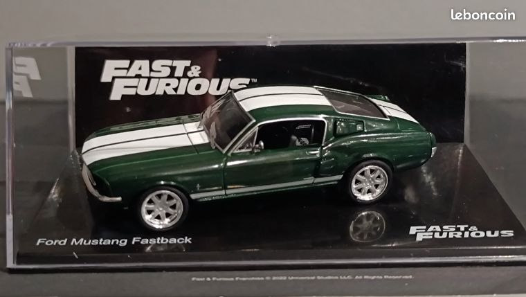 Altaya 1/24 Ford Mustang Coupé 1968 N°31 - Bleue, Métal, Série Fast & Furious - NEUF