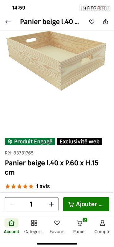 3 Boîtes de rangement bois (image 1)