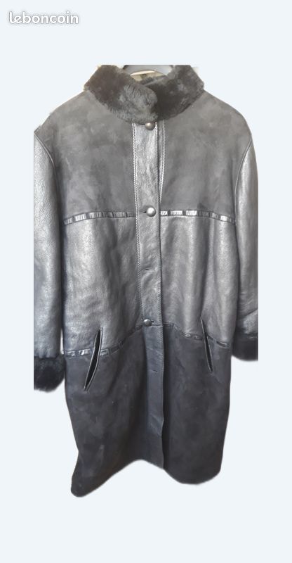 Manteau Ancien En Cuir Conbipel Pour Femme - Taille M - Marron - Occasion Très Bon État