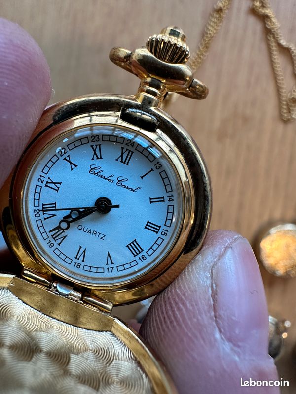 2 Chaînes Pour Montre à Gousset En Acier - Occasion Très Bon état
