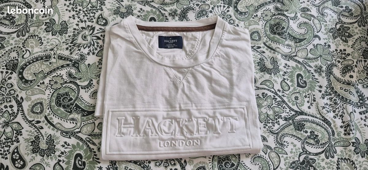 Tshirt hackett blanc taille M (image 1)