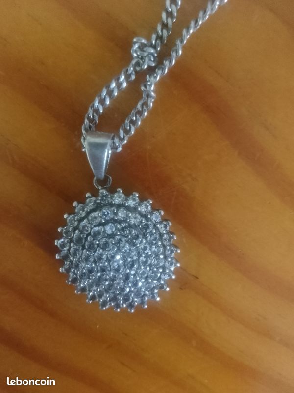 Collier argent éteint et bracelet plaqué or (image 3)
