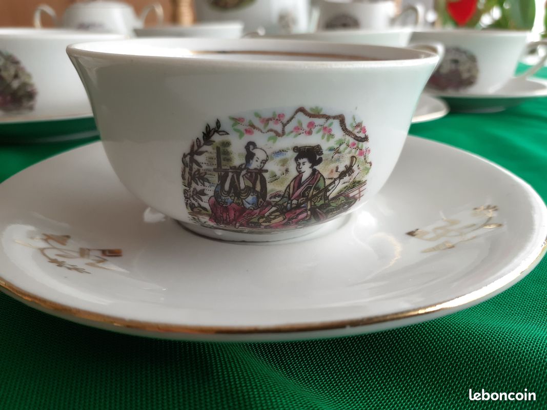 Service à café ancien décor japonais (image 3)
