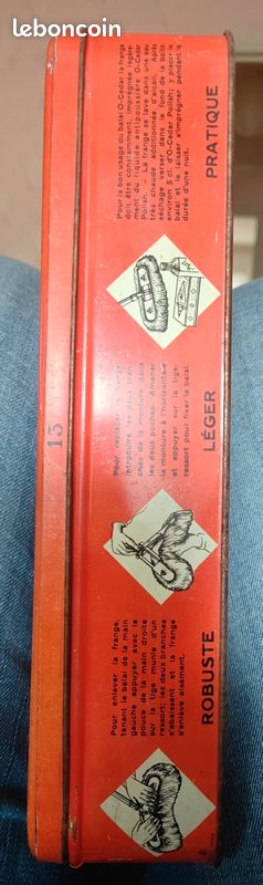 Bote mtal vintage O-Cedar n13  Choisy-le-Roi (Seine)  Rare publicit  mnagre - Collection