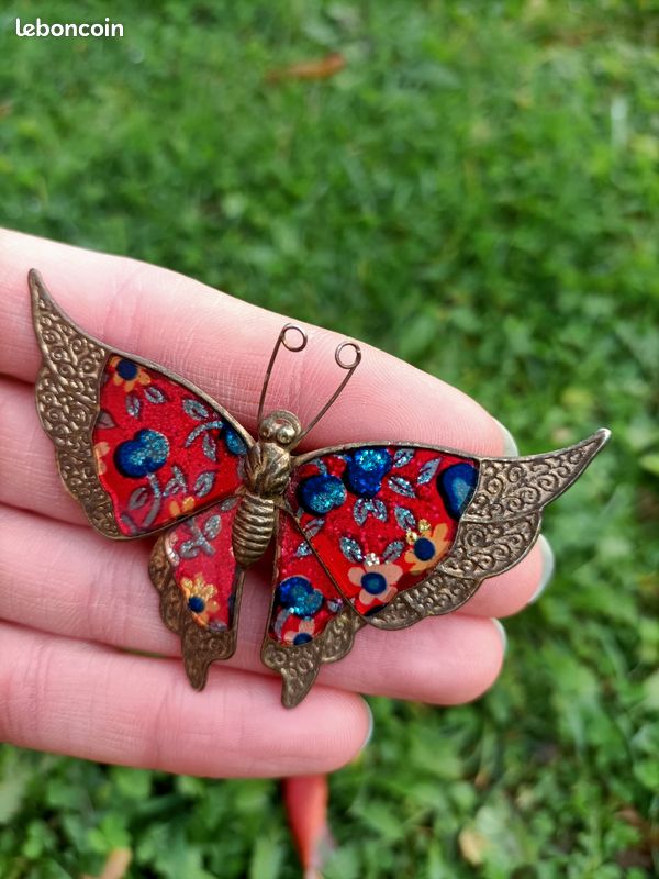 Broche Vintage En Forme De Papillon - Argenté - Style Rétro Femme - Parfaite Pour Customiser Tes Looks
