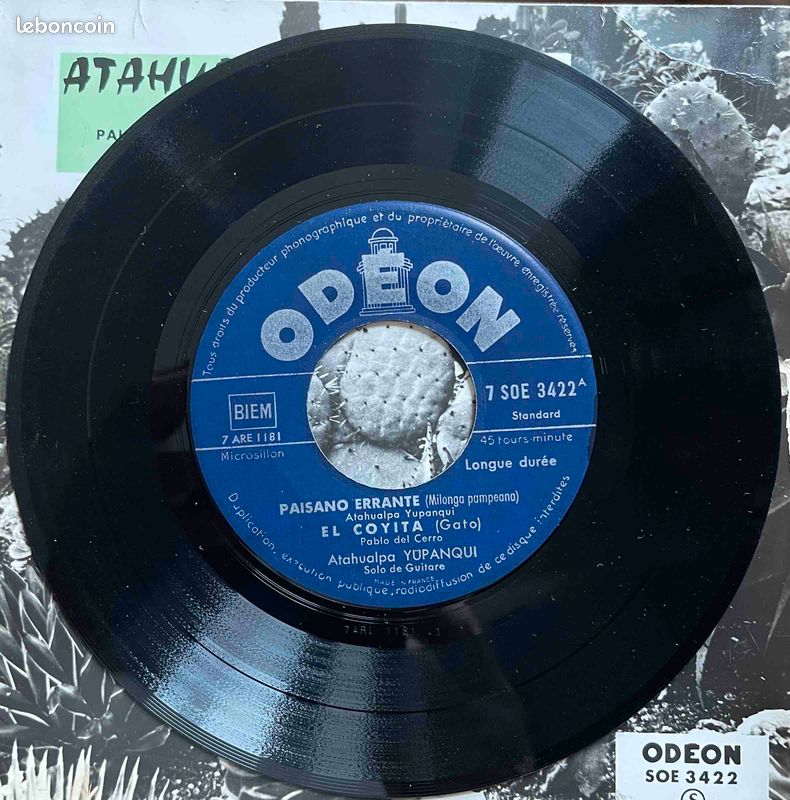 ♥🎼45t🇦🇷 ✦ Atahualpa Yupanqui (Solo de guitare) ✷ 1950 (image 3)