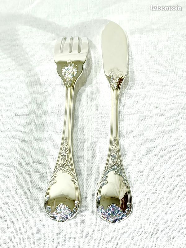 Christofle , 17 Couverts En Métal Argenté Modèle Marly ( St