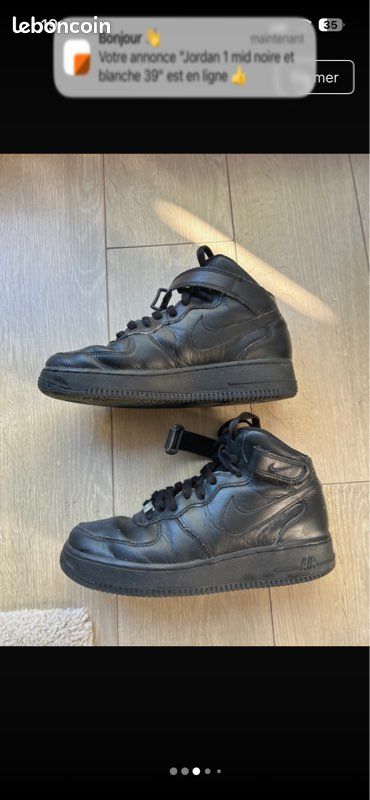 Air force 1 mid noires 39 (image 3)