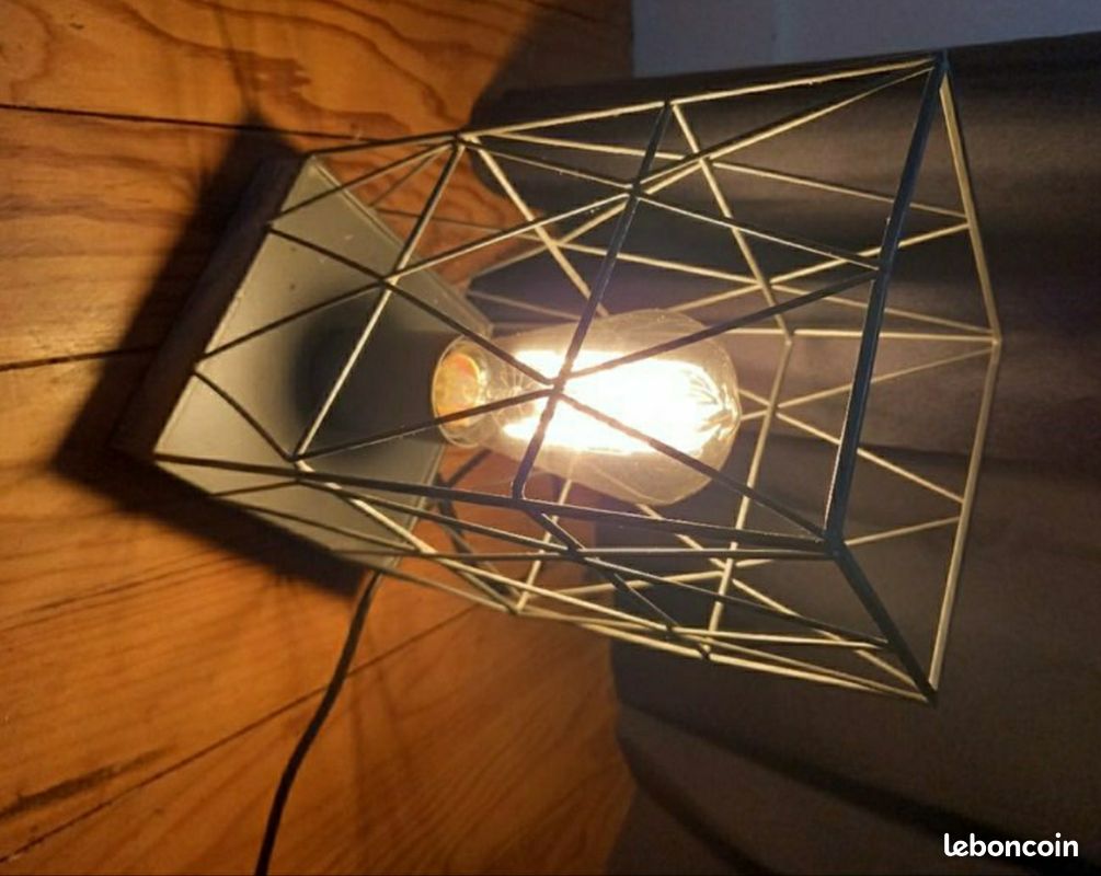 Lampe cocktail scandinave gris métallique (image 5)
