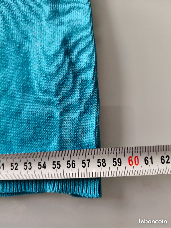 Pull col V bleu turquoise Gap taille M/M, taille française L (image 8)
