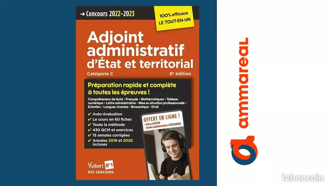 Concours Adjoint administratif d'Etat et territorial - Préparation rapide et complète à toutes... (image 1)