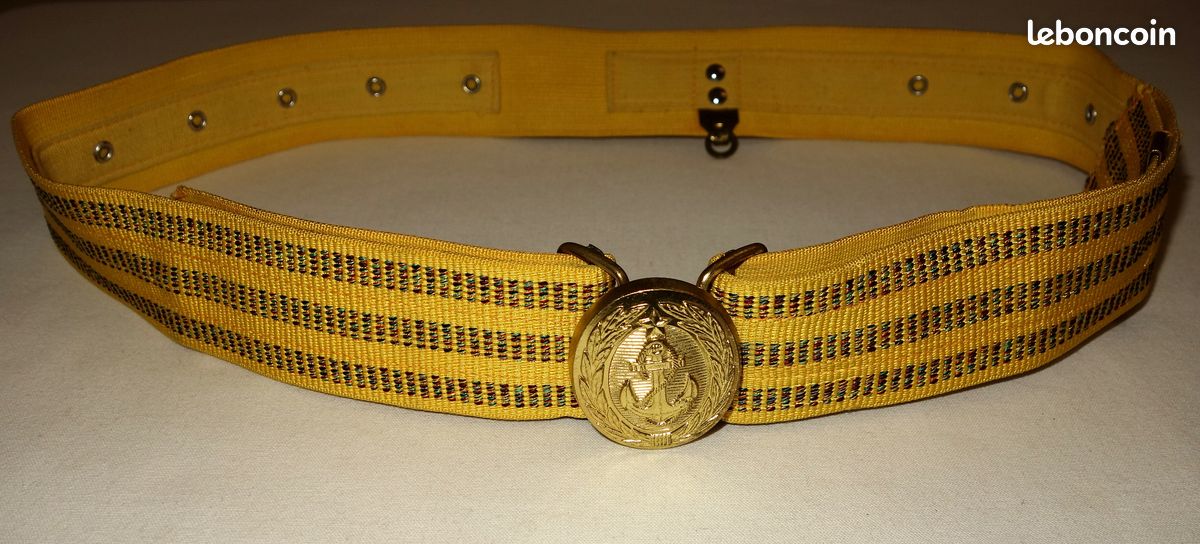 Ceinture Avec Suspension De Dague De Style OFFICIER MARINE SOVIÉTIQUE, Taille XL, Jaune