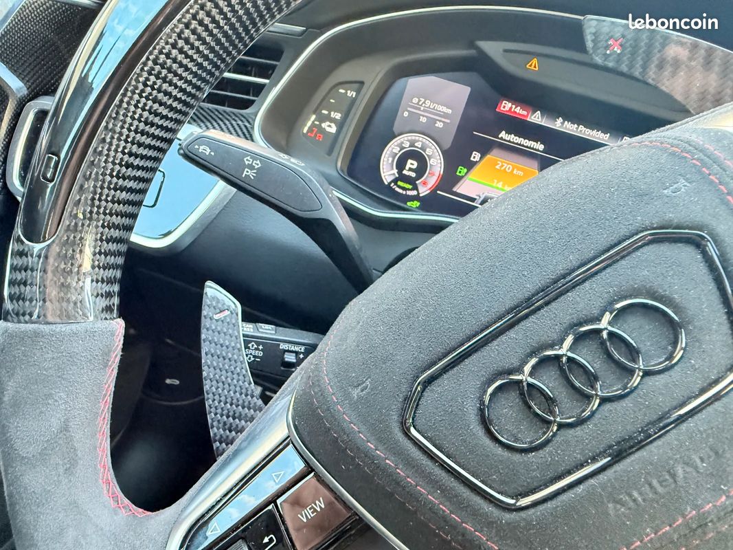 AUDI A7 Sportback 55 TFSIe 367ch Stronic BVA7 Quattro Competition / VOLANT CARBON LED & PACK CARBON / CIEL ETOILÉ (image 36)
