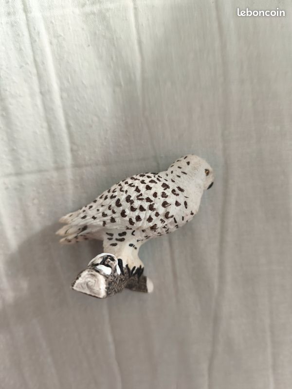 Lot De 3 Chouettes Des Neiges VOGLER - Figurine "Rien Ne Voit Rien..." - Polyrésine Peinte à La Main - 9x15x7 Cm