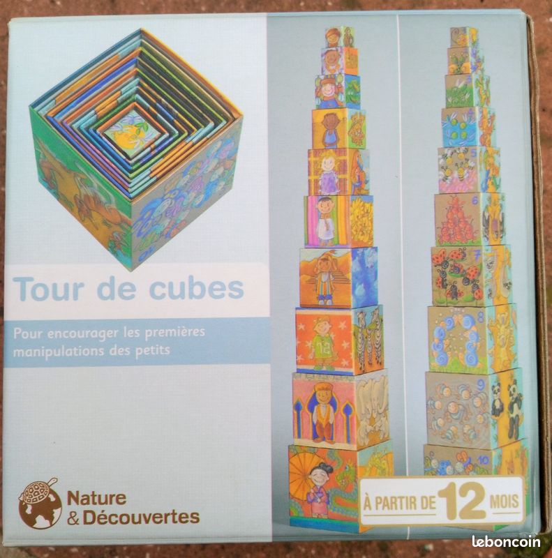 Tour de cubes à empiler NATURE et DECOUVERTES (image 2)