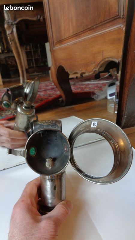 BEAUTY PHARE AVANT A Huile Velo Ancien Anglais Lanterne Bicycle