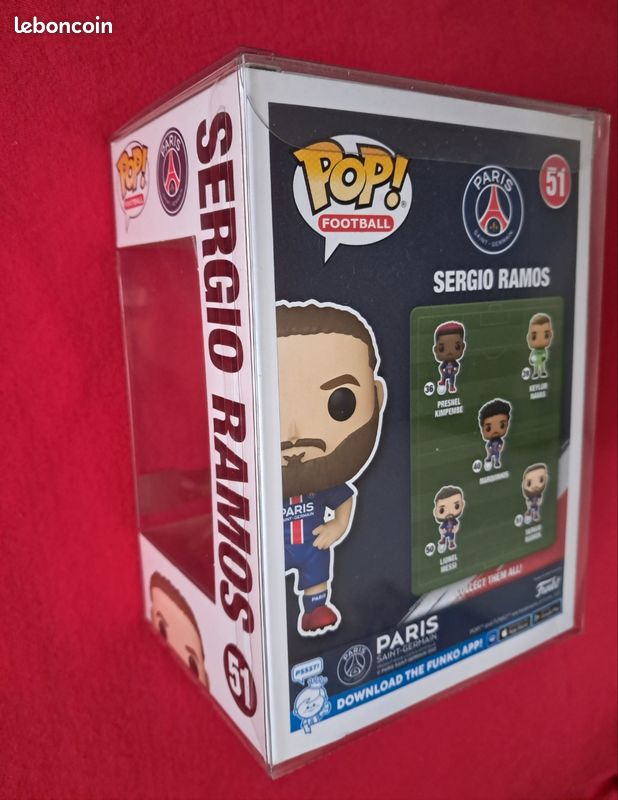 Funko Pop! Sergio Ramos PSG – Figurine Vinyle 9 Cm, Collection Officielle, Cadeau Fan