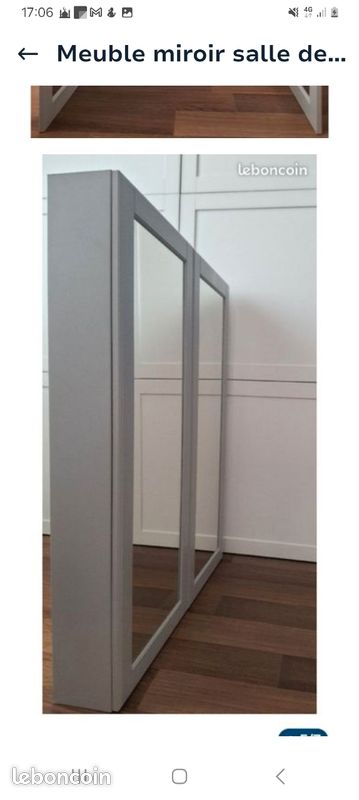 Meuble miroir salle de bain ikea GODMORGON Neuf (image 1)