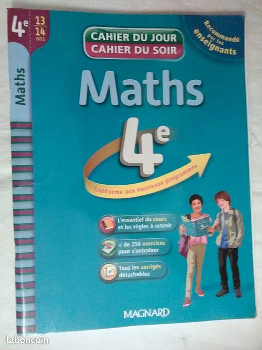 Cahier du Jour Cahier du Soir Maths 4eme (image 2)