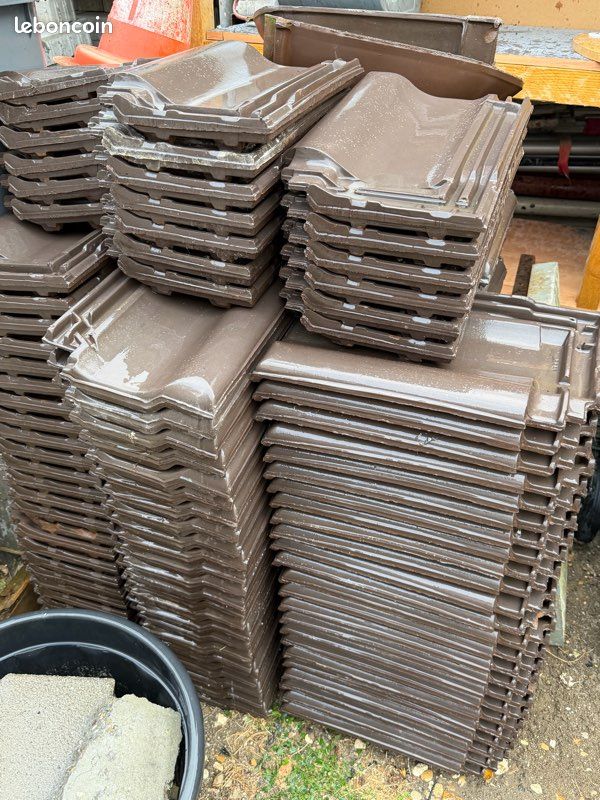 Lot de 170 Tuiles en Terre Cuite Bisch / Seltz - Bon état (image 1)