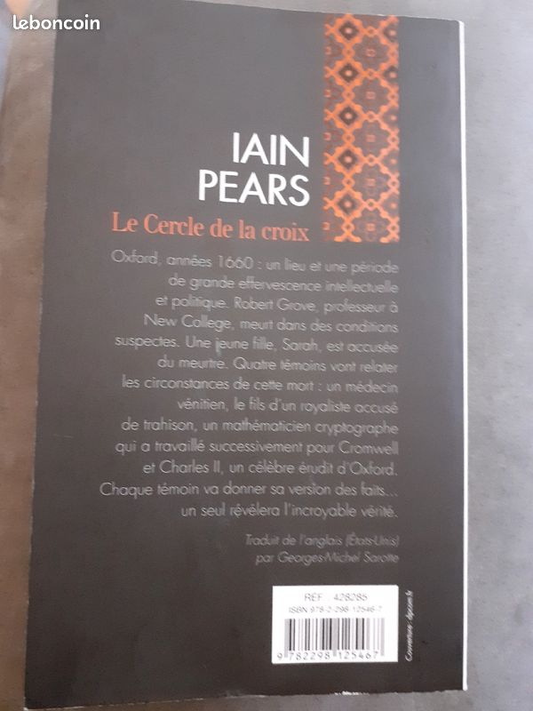 Livre le cercle de la croix Ian pears (image 2)