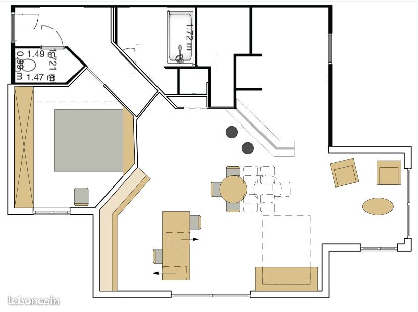 Bel appartement de 72 m² situé sur le vieux port de La Rochelle (image 14)