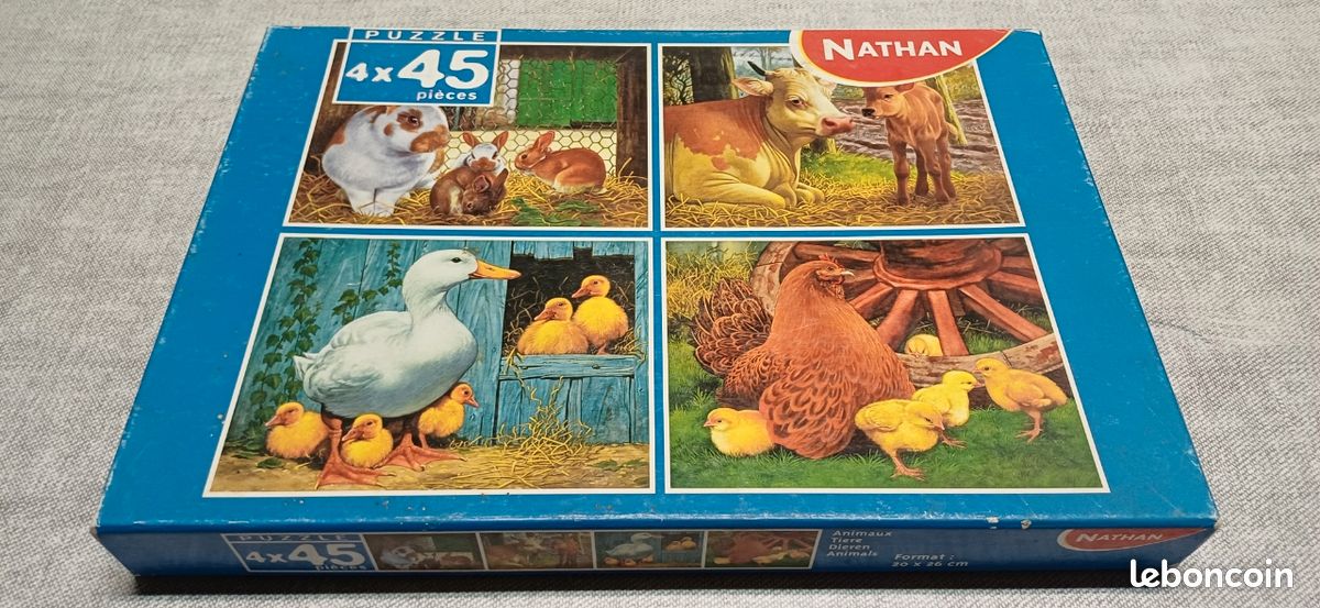 4 puzzles vintages animaux de la ferme (image 1)