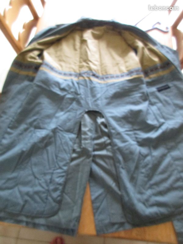 Long manteau trench Valmeline XXL kaki vintage (image 5)