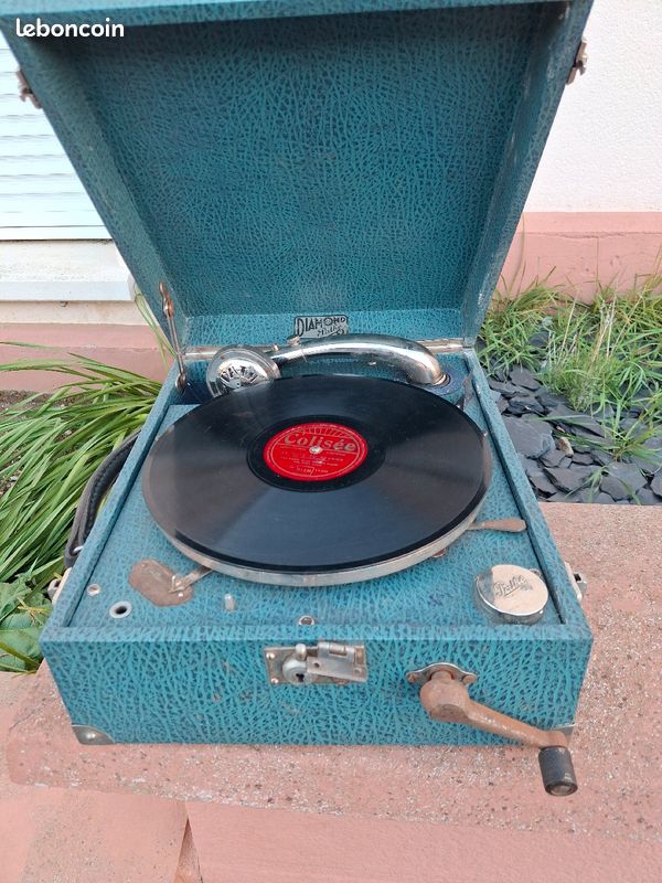Tourne-disque DIHOR Ancien – Vintage, Fonctionnement Correct, Patine D'époque