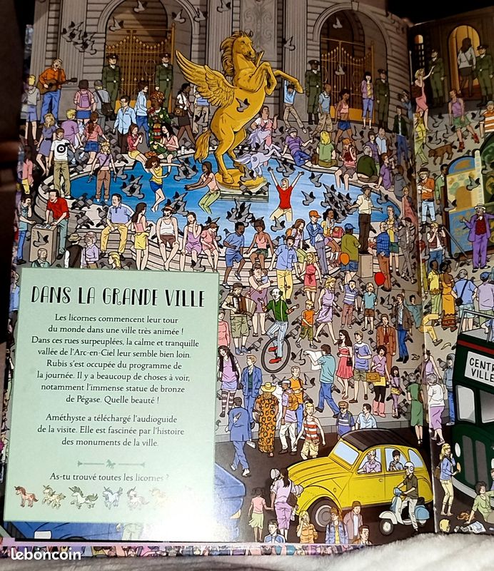 Deux Coqs d'Or Livre Cherche et Trouve les Licornes NEUF (image 4)